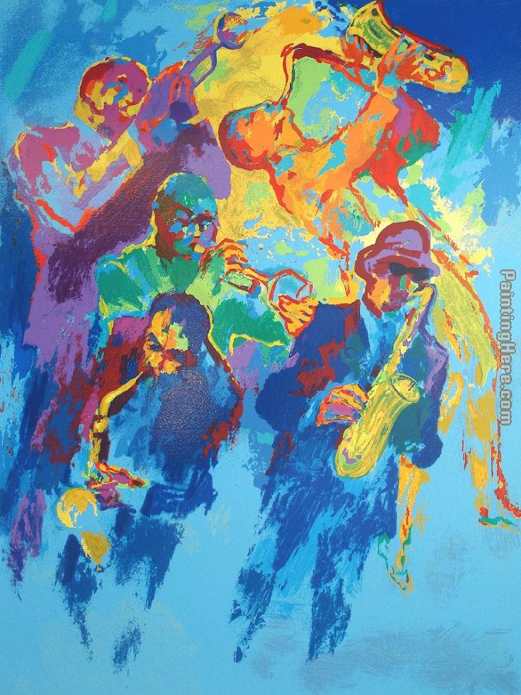 Jazz Horns painting - Leroy Neiman Jazz Horns art painting